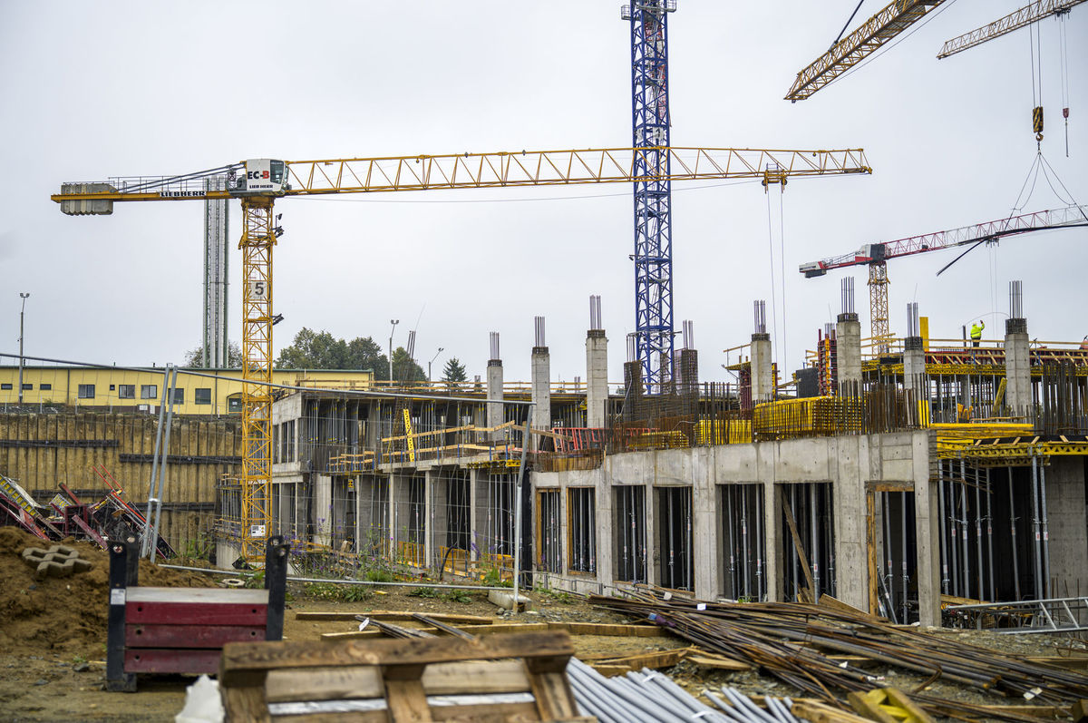 Na snímke stav výstavby novej vojenskej...