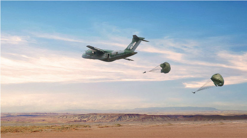 Embraer KC 390 - vzdušný výsadok