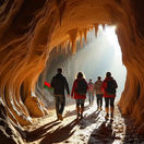 turisti, jaskyňa, podzemie, cestovanie