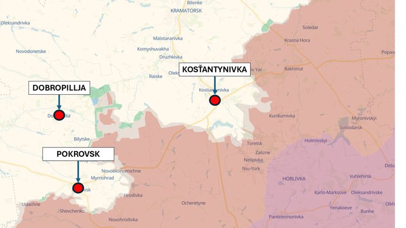 Kosťantynivka, Ukrajina - situácia k 7. októbru...