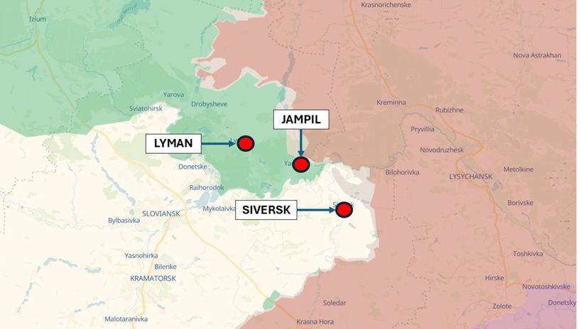 Lyman a Siversk, Ukrajina - situácia k 7....
