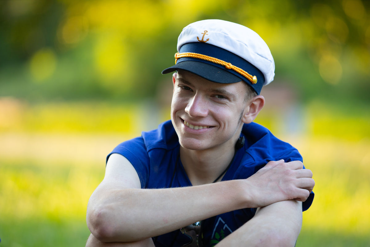 Max v kapitánskej čiapke po splave Popradu.