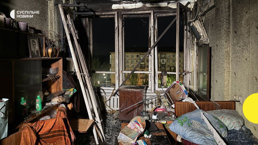 Zničený kyjevský byt po ruskom útoku 10....