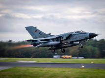 Nemecké lietadlo Tornado na holandskej leteckej základni Volkel 17. októbra 2024