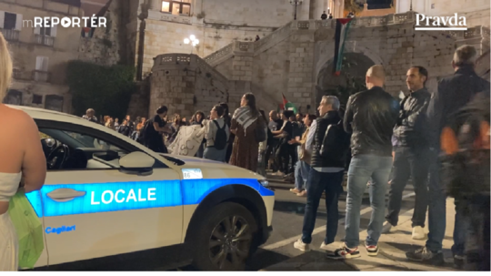 Exkluzívne zábery: Takto vyzerali neutíchajúce protesty na podporu Palestíny
