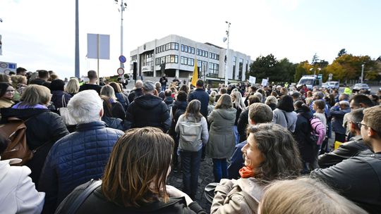 Školské organizácie protestujú pred NR SR proti balíku školských zákonov