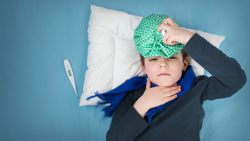 dieťa, choroba, horúčka, prechladnutie