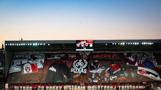 Atmosféra počas derby Trnava - Slovan