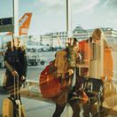 letisko, pasažieri, batožina, lietadlo, dovolenka, cestovanie, easy jet