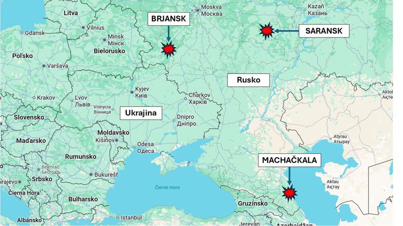 Ukrajinské útoky na Rusko 22. októbra 2025