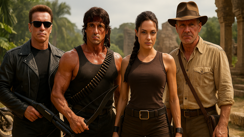 akční hrdinovia, ilustrácia, NEPOUŽÍVAŤ