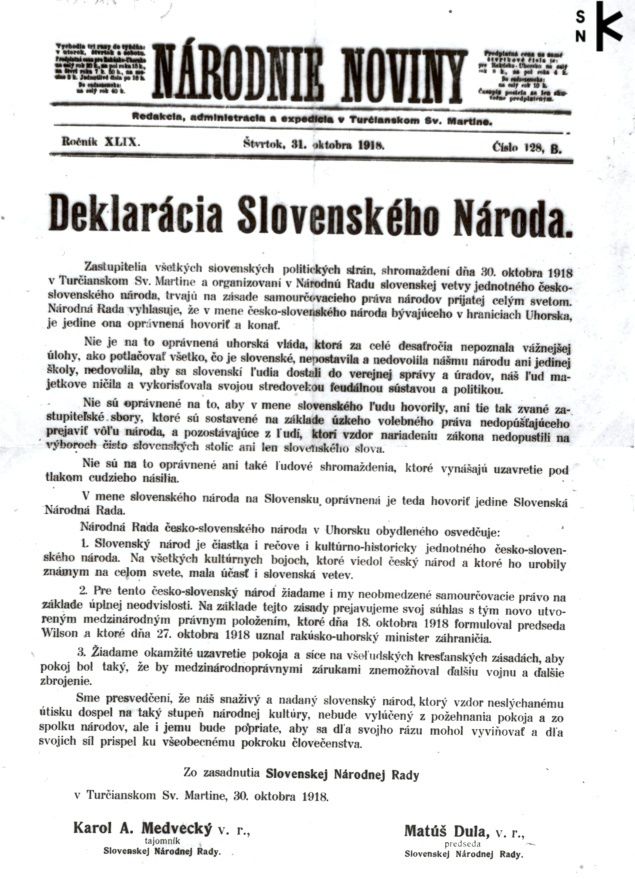 Text Martinskej deklarácie, ktorou  sa...