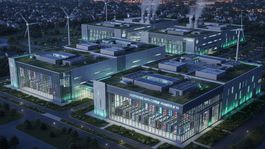 Moderné dátové centrum - obrázok vytvorený AI