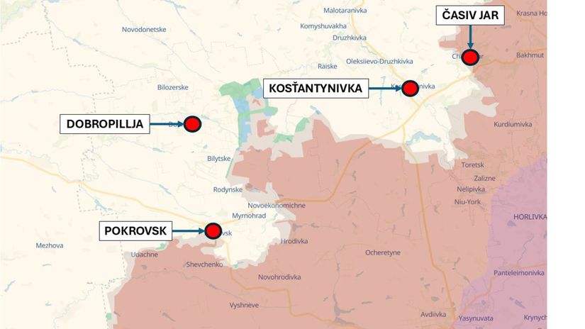 Pokrovsk, Ukrajina 22. októbra 2025