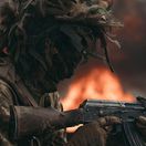 ukrajinský vojak, vojna, samopal, útočná puška,