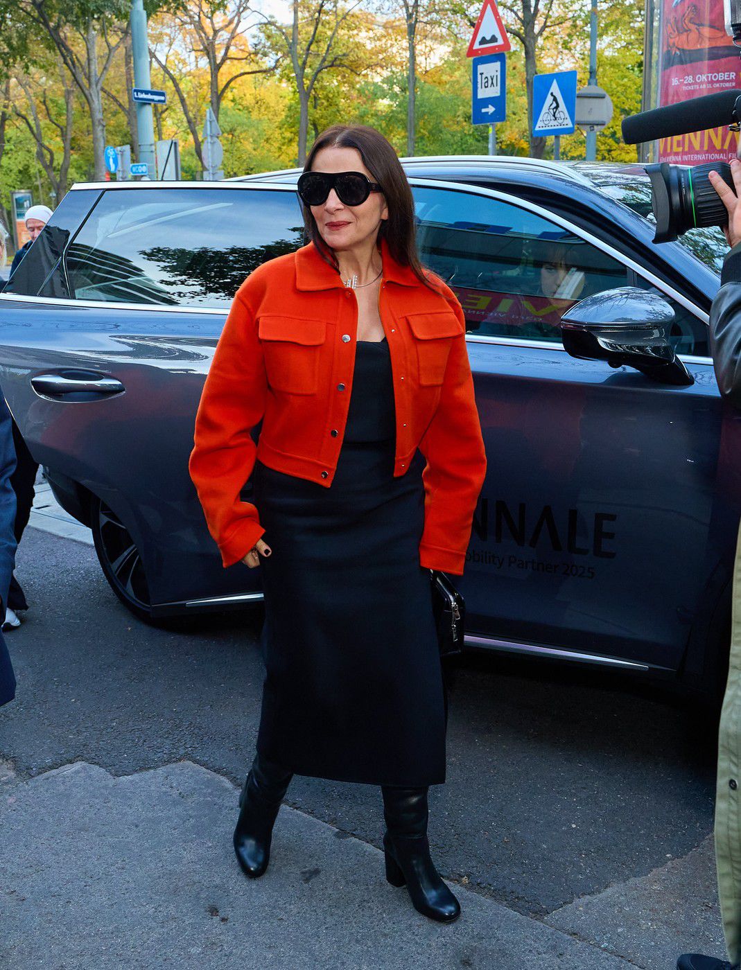 Herečka Juliette Binoche na podujatí Viennale...