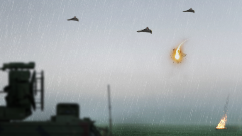 Ruské útočné drony Shahed v Ukrajine