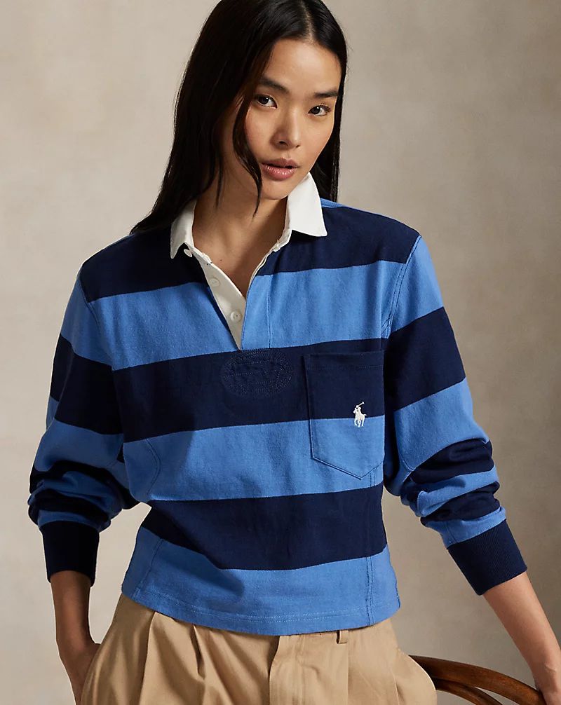 Dámske bavlnené rugby tričko Ralph Lauren,...