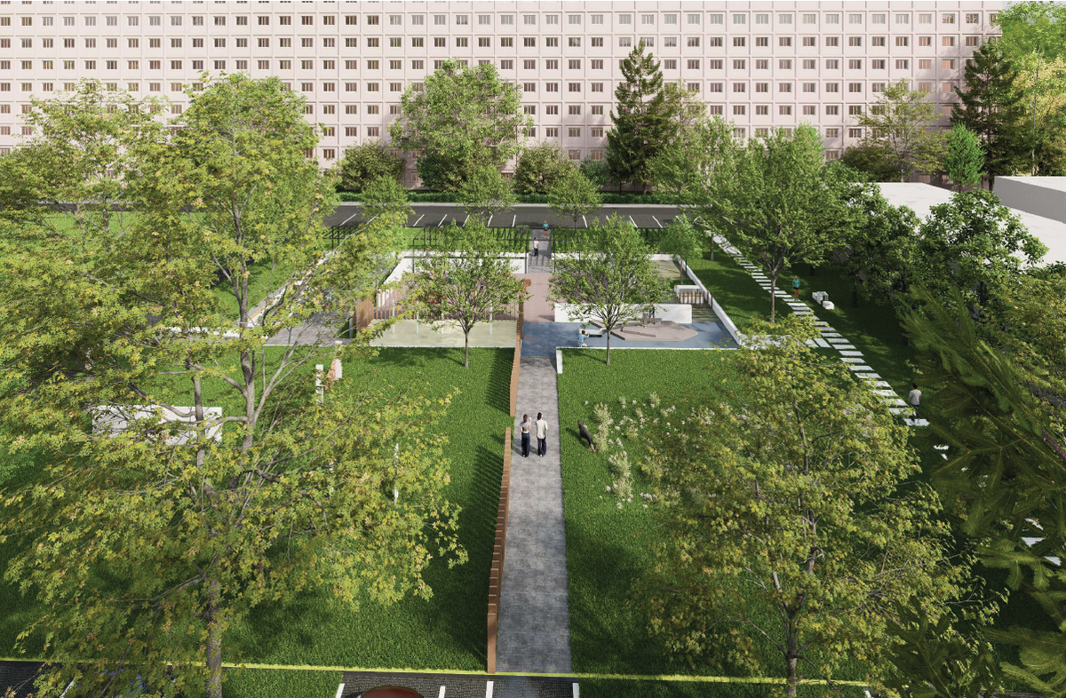 Na vizualizáciách návrh obnovy vnútrobloku na...