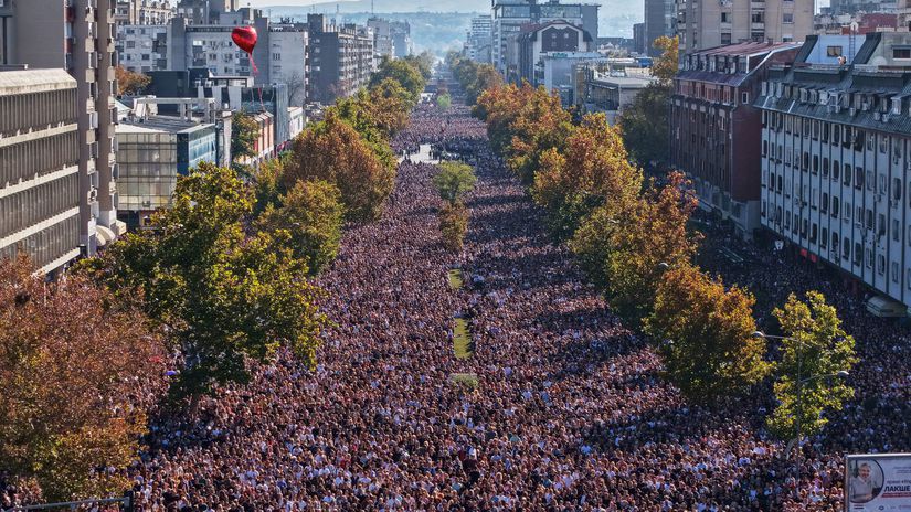 Srbsko, Nový sad, protest