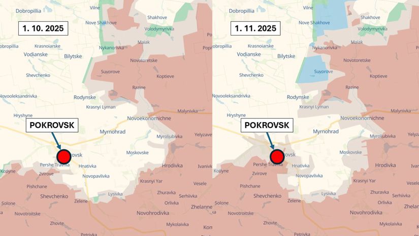 Pokrovsk, Ukrajina - vývoj situácie v októbri...