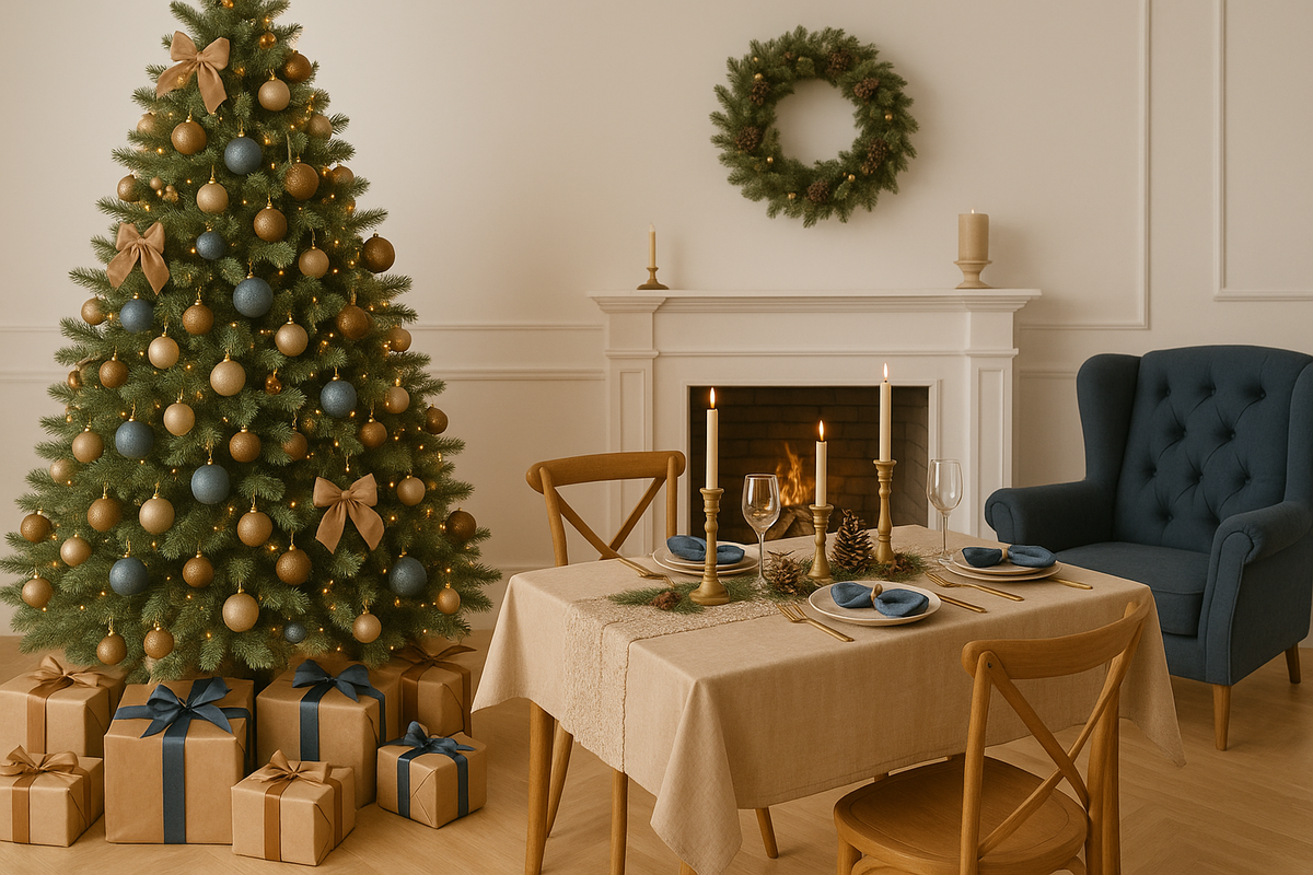 Vianočná výzdoba sezóny 2025 zladená v...