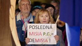 Pochod za odvolanie šéfa SIS Pavla Gašpara v...