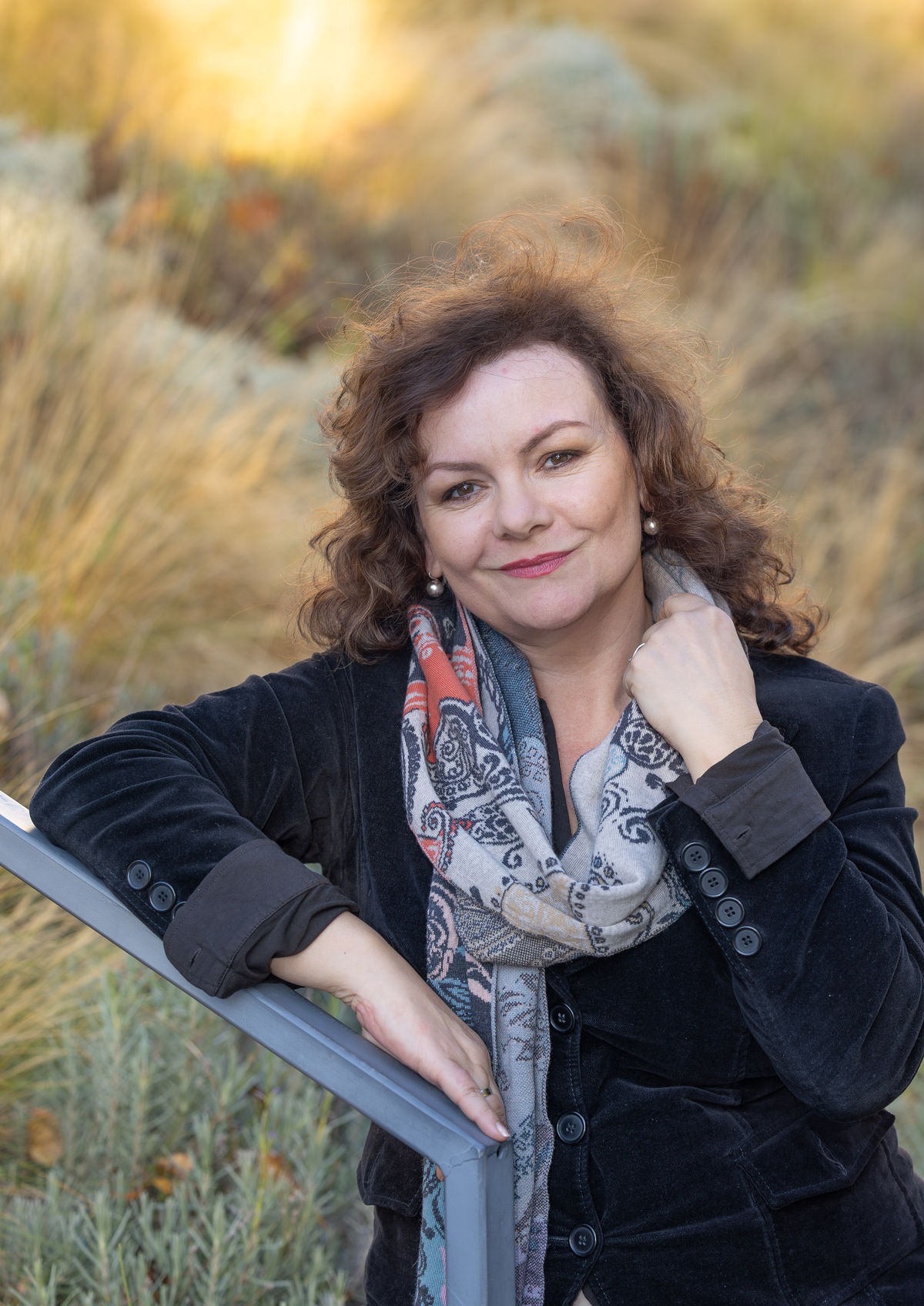 Herečka Anikó Vargová na návšteve redakcie Pravdy.