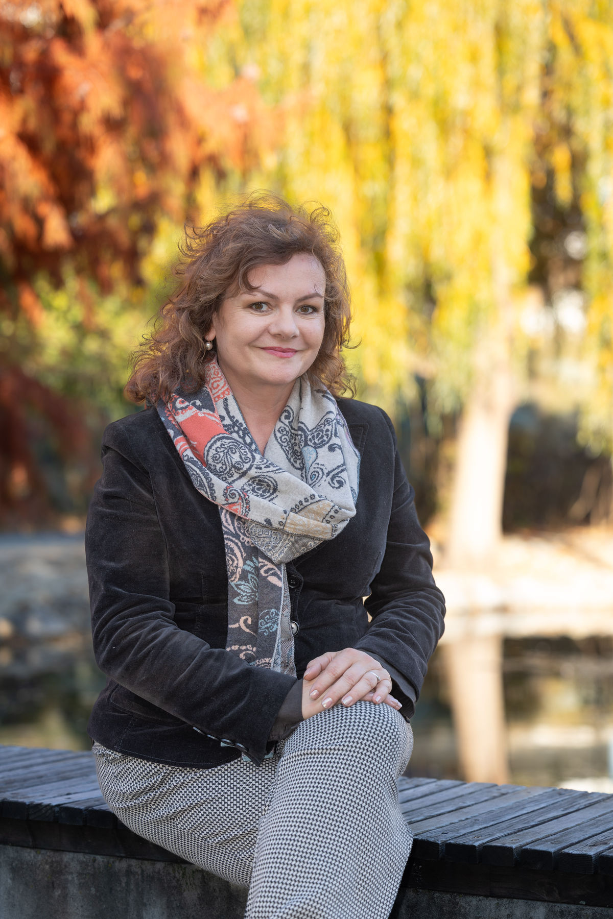 Herečka Anikó Vargová na návšteve redakcie Pravdy.