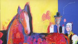 Martin Kellenberger: Vinohradnícka krv II, akryl, 2022