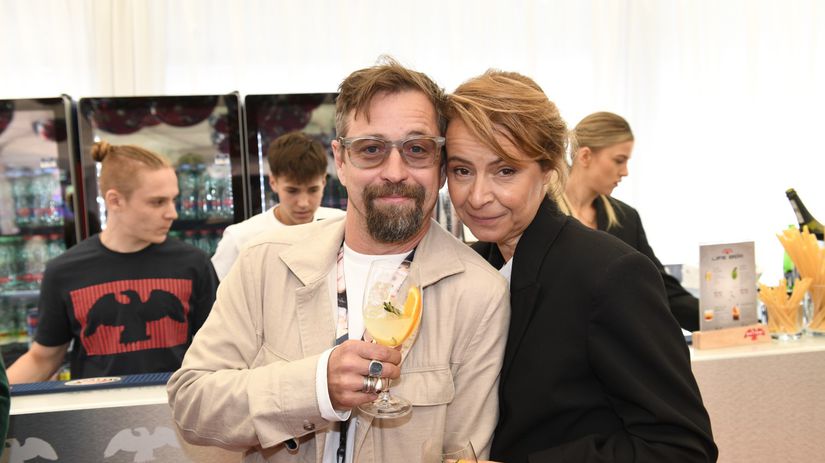 Herečka Lenka Vlasáková a jej manžel Jan...