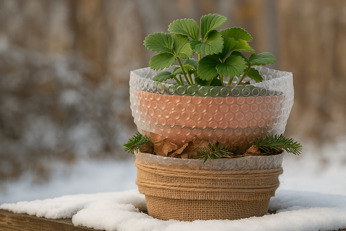 Ak pestujete jahody v menšom črepníku s malým...