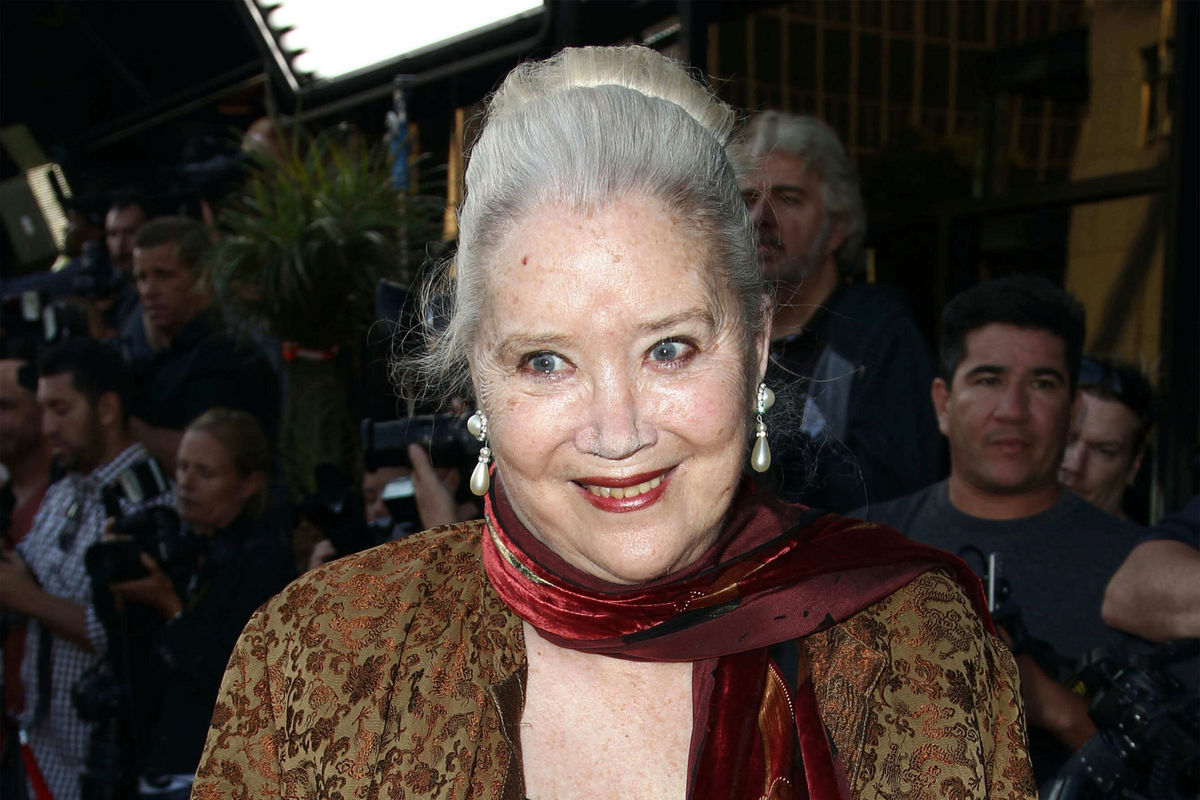 Herečka Sally Kirkland na zábere v roku 2013.