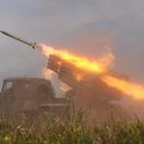 Ukrajinský raketomet v akcii