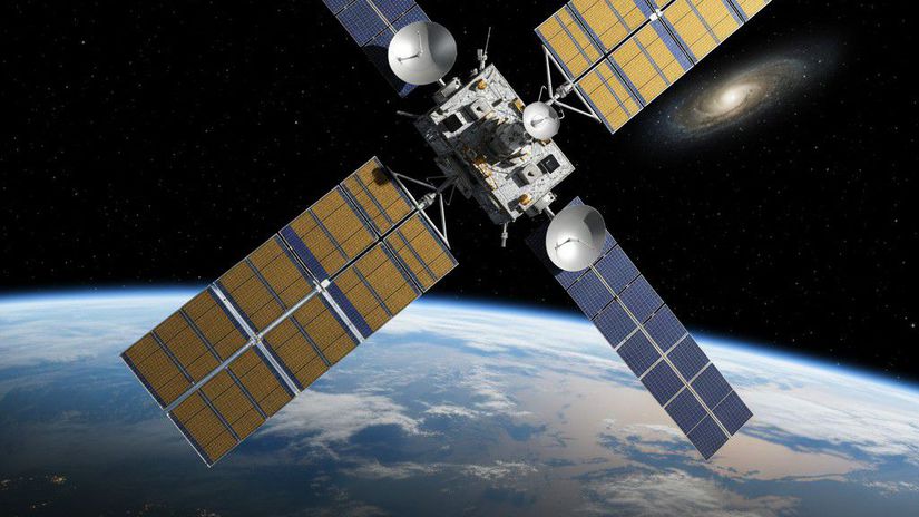 Satelit vo vesmíre - obrázok vytvorený AI