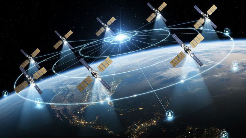 Satelity siete GPS - obrázok vytvorený AI