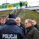 Donald Tusk deblin trať vlak sabotáž výbuch