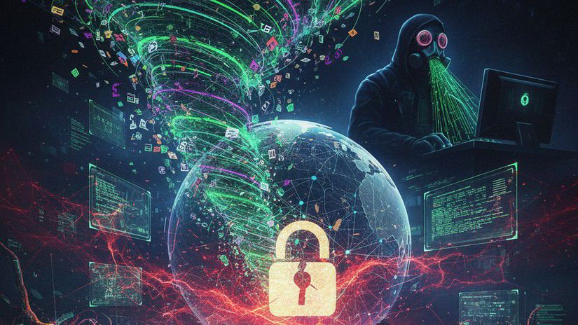 Kybernetické nebezpečenstvo - obrázok vytvorený AI