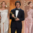 Zľava: Jennifer Lawrence, Tom Cruise, Ariana Grande.