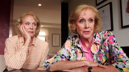 Dvojičky Alice a Ellen Kesslerové počas osláv svojich 75. narodenín. 