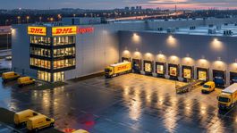 Sklad firmy DHL - obrázok vytvorený AI