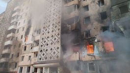 Ukrajina, Rusko, dronový a raketový útok, vojna, Kyjev, zničené budovy, Ternopiľ