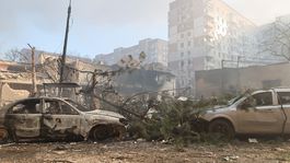 Ukrajina, Rusko, dronový a raketový útok, vojna, Kyjev, zničené budovy, Ternopiľ