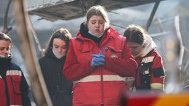 Ukrajina, Rusko, dronový a raketový útok, vojna, Kyjev, zničené budovy, Ternopiľ