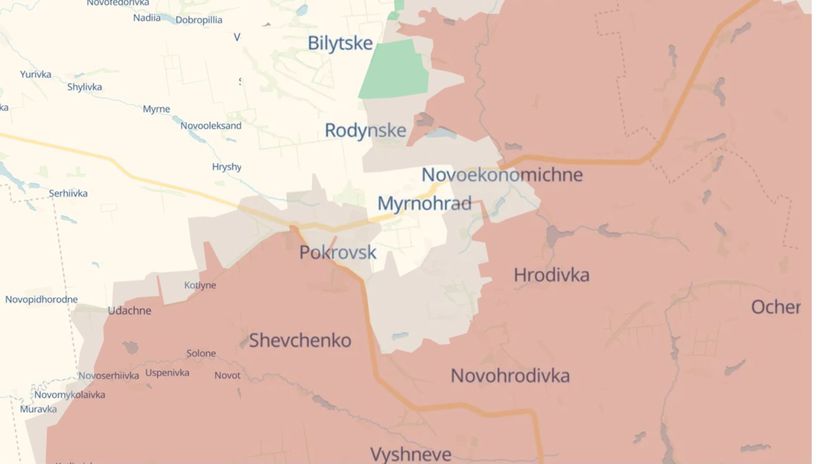 Pokrovsk a Myrnohrad 19. novembra 2025
