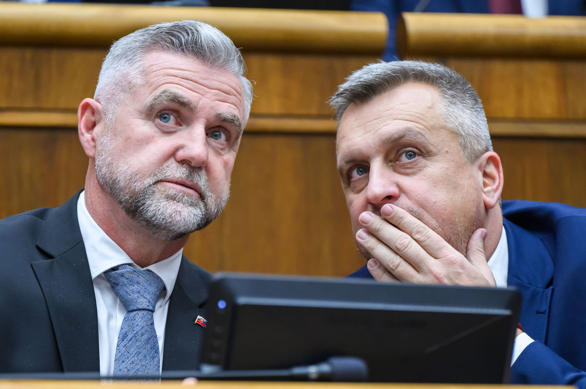 Podpredsedovia NR SR Tibor Gašpar a Andrej...