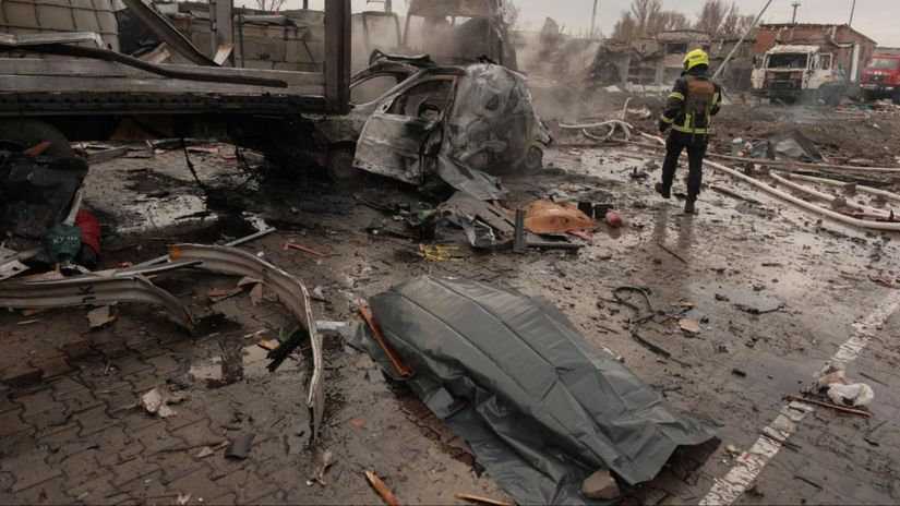 Kyjev - následky ruského útoku 25. novembra 2025