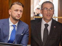 Minister vnútra Matúš Šutaj Eštok, generálny prokurátor Maroš Žilinka, podpredseda NR SR Tibor Gašpar