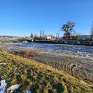 Rozvodneny Hornad pri hati Kosice