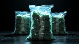 Vrecia plné dolárov - obrázok vytvorený AI